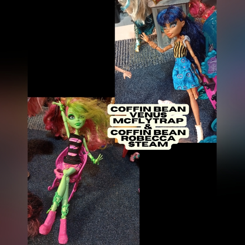 Monster High Coffin Bean Robecca Steam + Venus McFlytrap
